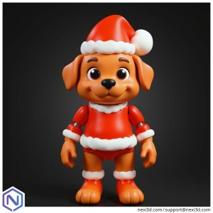 NEXI3D STL Files Christmas Dog V2